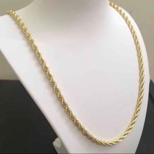Real 10K Solid Gold Heavy Rope Chain 4MM 22”